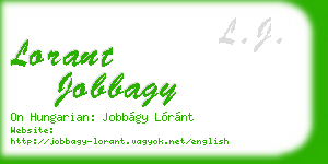 lorant jobbagy business card