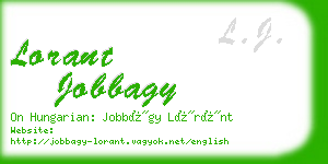 lorant jobbagy business card